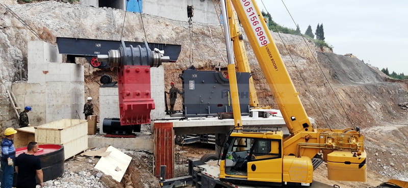 顎破現場安裝中